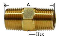 Brass Hex Nipple Diagram